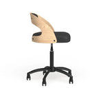 Silla de oficina baja con asiento acolchado