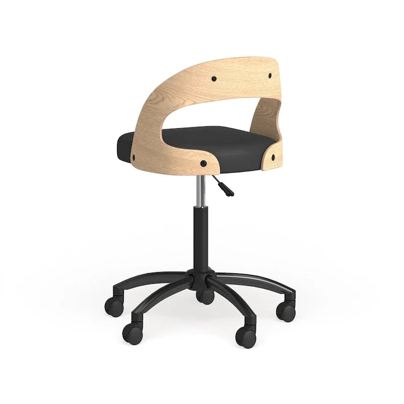 Silla de oficina baja con asiento acolchado