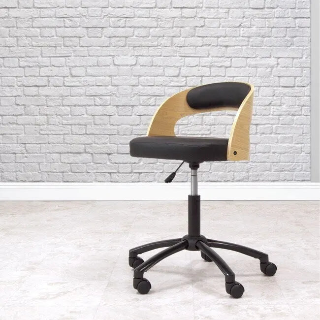 Silla de oficina baja con asiento acolchado