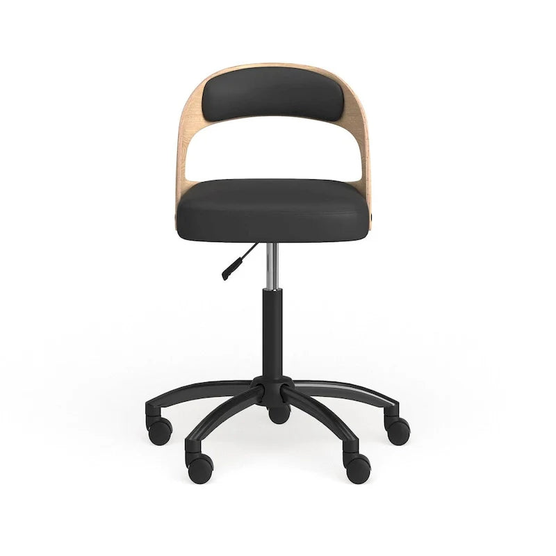 Silla de oficina baja con asiento acolchado