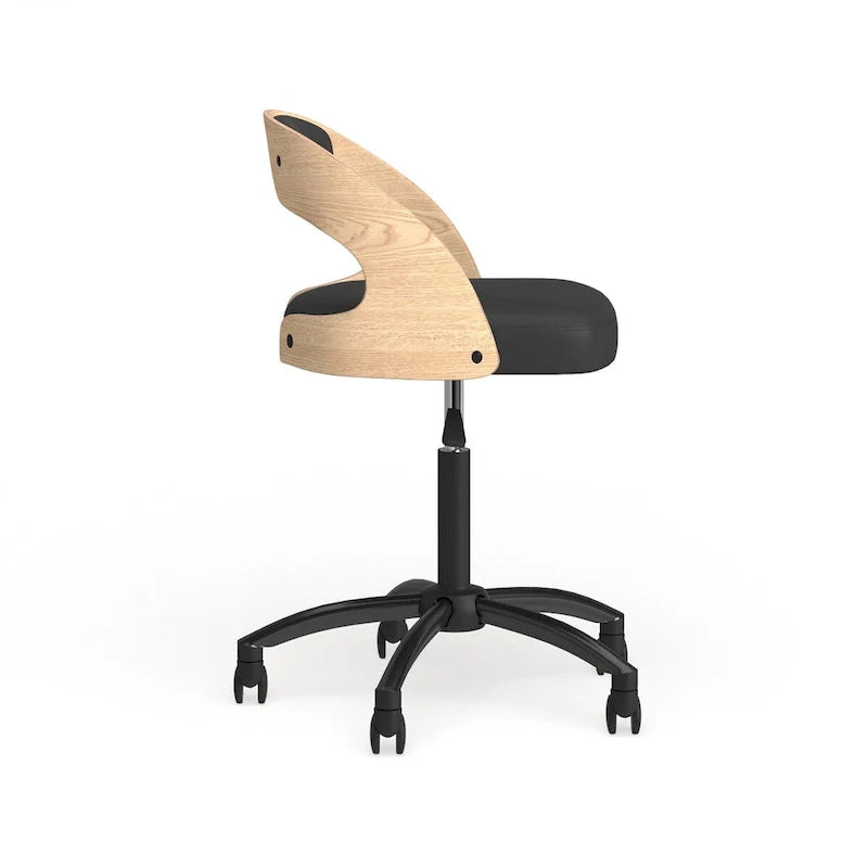 Silla de oficina baja con asiento acolchado