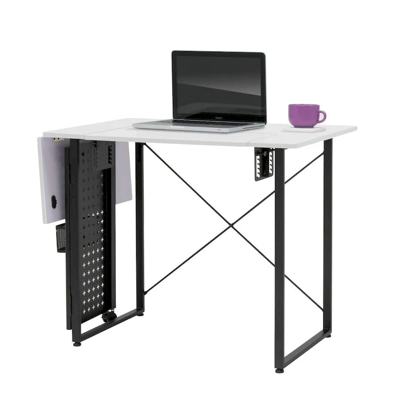 Mesa de costura Pivot con panel de almacenamiento y plataforma ajustable