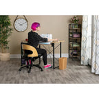 Mesa de costura Pivot con panel de almacenamiento y plataforma ajustable