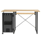 Mesa de costura Pivot con panel de almacenamiento y plataforma ajustable