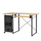 Mesa de costura Pivot con panel de almacenamiento y plataforma ajustable