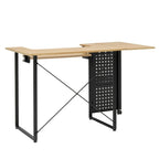 Mesa de costura Pivot con panel de almacenamiento y plataforma ajustable
