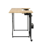Mesa de costura Pivot con panel de almacenamiento y plataforma ajustable