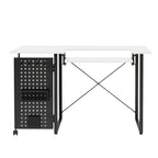 Mesa de costura Pivot con panel de almacenamiento y plataforma ajustable