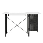 Mesa de costura Pivot con panel de almacenamiento y plataforma ajustable