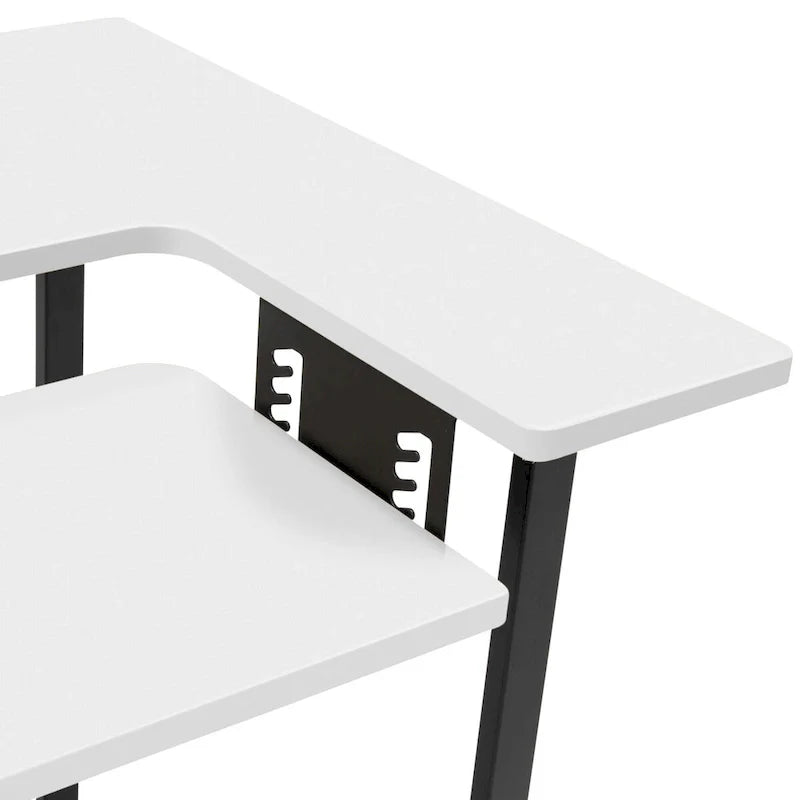 Mesa de costura Pivot con panel de almacenamiento y plataforma ajustable