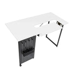 Mesa de costura Pivot con panel de almacenamiento y plataforma ajustable